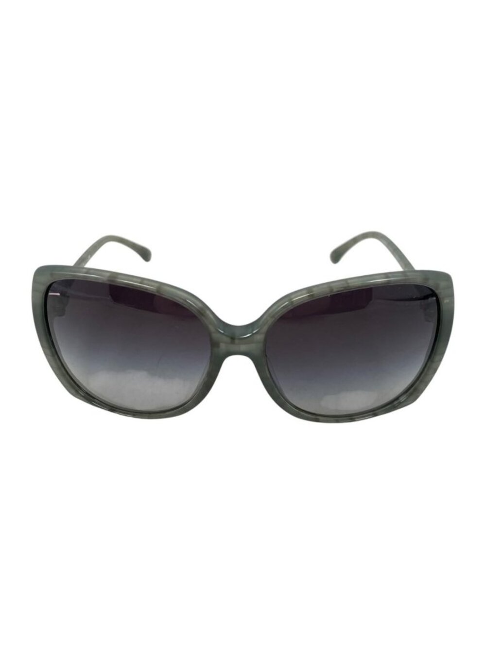 Chanel Sunglasses CC Logo Acetate Green Silver Eyewear - Picture 3 of 8
